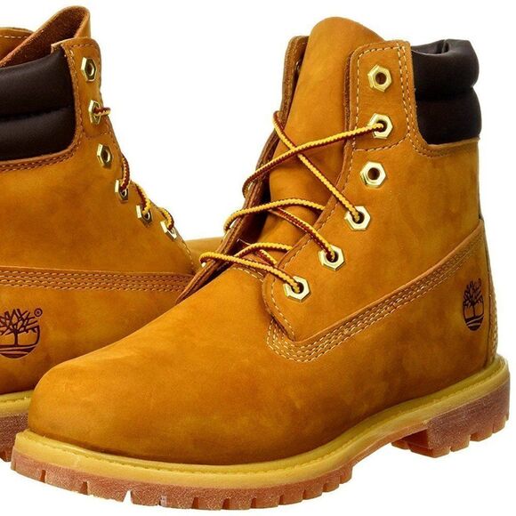 Womens Timberland 6" Waterproof Wheat Double leather collar 7.5 US - Picture 1 of 7